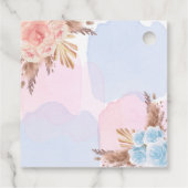 Geschlecht offenbart Party Pampas Teddy Bär pink b Geschenkanhänger (Rückseite)