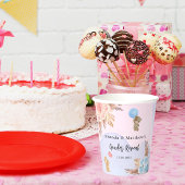 Geschlecht offenbart Party Pampas Teddy Bär pink b Pappbecher