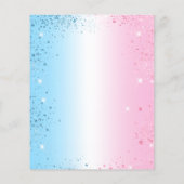 Geschlecht offenbart Party rosa blaue Haushaltsein Flyer (Hinten)