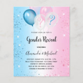 Geschlecht offenbart Party rosa blaue Haushaltsein Flyer (Vorne)