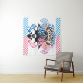 Geschlecht offenbart Party rosa blaue Kulisse Wandteppich (Beispiel (Horizontal))