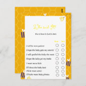 Geschlecht offenbart Party-Spiele Hummel Themen Postkarte (Vorne/Hinten)