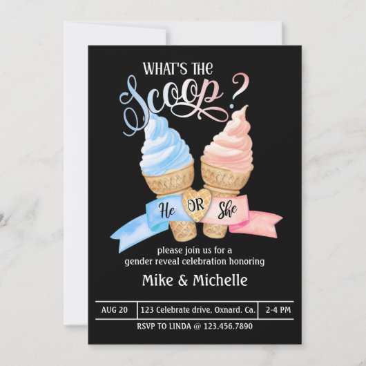 Geschlecht offenbart Party, Was ist der Schott, Einladung (Vorderseite)