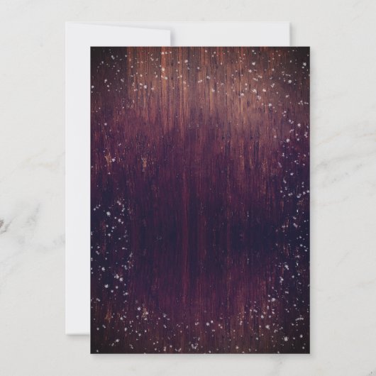 Geschlecht offenbart Party Winter Snowflake Wood L Einladung (Rückseite)