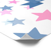 Geschlecht offenbart Party-Zeichen, er oder sie ko Poster (Ecke)