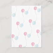 Geschlecht offenbart Pink Blue Boy Girl Book Reque Begleitkarte (Rückseite)