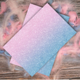 Geschlecht offenbart Pink Blue Ombre Glitzer Seidenpapier