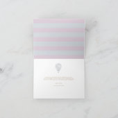 Geschlecht offenbart Pink und Blue Hot Air Ballon Dankeskarte (Innenseite)