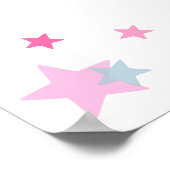 Geschlecht offenbart Plakatgeber Party signieren J Poster (Ecke)