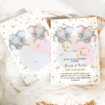 Geschlecht offenbart rosa blaue Flora Elefant