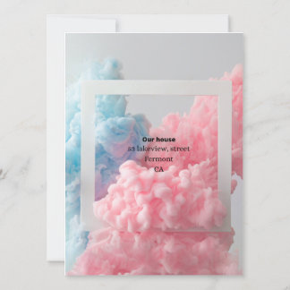 Geschlecht offenbart rosa blauen Rauch