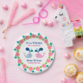 Geschlecht offenbart rosa Blauer Wal einer Überras Pappteller (Party)