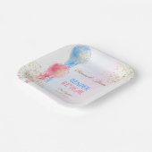 Geschlecht offenbart rosa und blaue Balkone Pappteller (Gewinkelt)