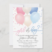 Geschlecht offenbart rosa und blaue Balkone und Ko Einladung (Vorderseite)