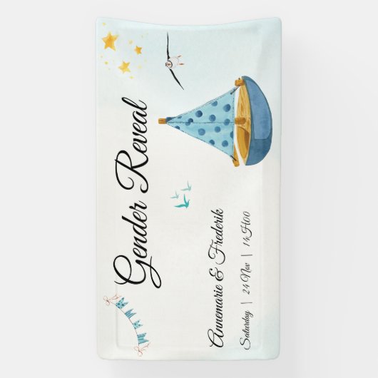 Geschlecht offenbart Sailboat Banner (Vertikal)