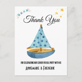 Geschlecht offenbart Sailboat Postkarte