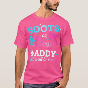 Geschlecht offenbart Stiefel oder Bogen Papa passe T-Shirt