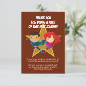 Geschlecht offenbart Superhelden Niedlich Blue Pin Dankeskarte (Stehend Vorderseite)