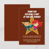 Geschlecht offenbart Superhelden Niedlich Blue Pin Dankeskarte (Vorne/Hinten)