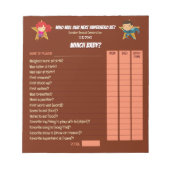 Geschlecht offenbart Superhelden Niedlich Blue Pin Notizblock (Vorderseite)