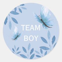 Geschlecht offenbart Team Boy blauen Aquarellblume