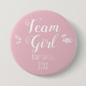 Geschlecht offenbart Team Girl pink Button (Vorderseite)