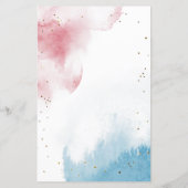 Geschlecht offenbart Watercolor Baby Word Scramble (Rückseite)