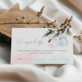 Geschlecht offenbart Winter-Baby-Duschdusche Diape Begleitkarte