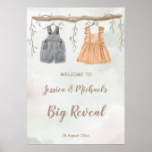 Geschlecht: Party Babydusche - Begrüßungszeichen Poster (Vorne)