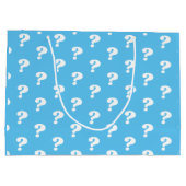 Geschlecht: Party Fragezeichen pink und blau Große Geschenktüte (Rückseite)