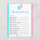 Geschlecht: Party-Spiele-Wünsche für Babypos Postkarte (Vorderseite)