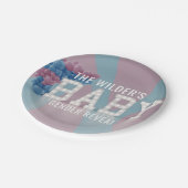 Geschlecht: Pink Blue Baby Shower Paper Teller (Schrägansicht)