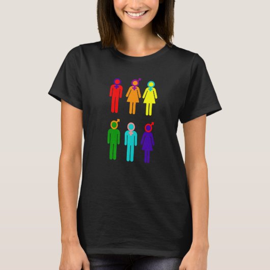 Geschlecht Pride Lgbtq Rainbow Transgender Bisexua T-Shirt (Vorderseite)