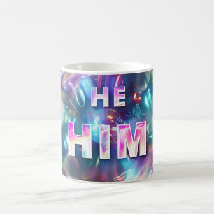 Geschlecht Pronouns He/Him Digital Art Tasse