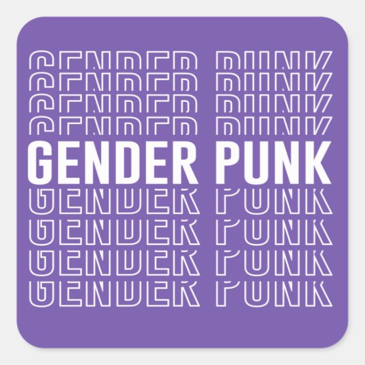 Geschlecht Punk Muster Quadratischer Aufkleber (Vorderseite)