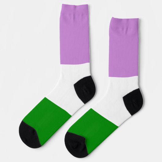 Geschlecht Quee, Lila LGBT-Streifen Socken (Linkes Detail)