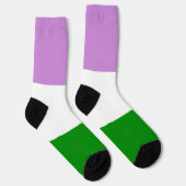 Geschlecht Quee, Lila LGBT-Streifen Socken (Rechts)