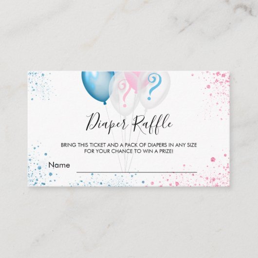 Geschlecht: Rosa Rosa Party-Gewinnspiel Begleitkarte (Vorderseite)