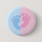 Geschlecht: Rosa und blaue Babywaschdusche Button (Vorderseite)