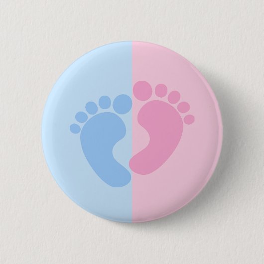 Geschlecht: Rosa und blaue Babywaschdusche Button (Vorderseite)