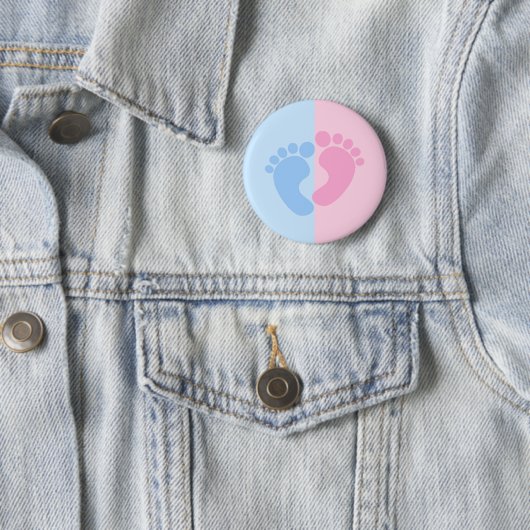 Geschlecht: Rosa und blaue Babywaschdusche Button (Beispiel)