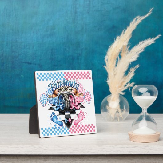 Geschlecht: Rosa und blaue Bögen und Reifen Fotoplatte (InSitu)