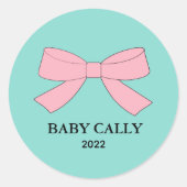 Geschlecht: Rosa und blaues Party Runder Aufkleber (Vorderseite)