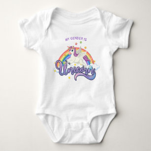 Geschlecht Unicorn Rainbow Baby Shirt Strampler