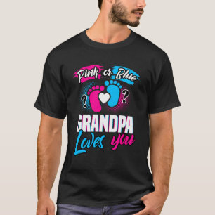 Geschlecht zeigen Baby Pink oder Blue Opa Lieben S T-Shirt