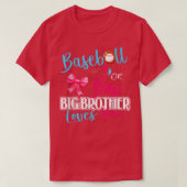 Geschlecht zeigen Baseball oder Bows Brüder Lieben T-Shirt (Design vorne)