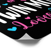 Geschlecht zeigen rosa oder blaue doppelte Mama Li Poster (Ecke)