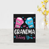 Geschlecht zeigen rosa oder blaue Oma-Lieben, die Karte (Gelbe Blume)