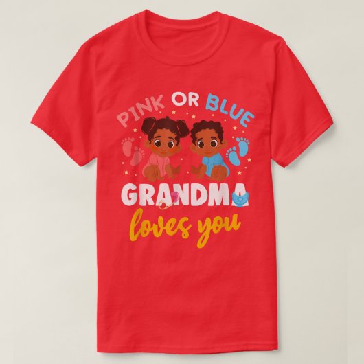 Geschlecht zeigen rosa oder blaue Oma-Lieben, die T-Shirt (Design vorne)