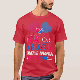 Geschlecht zeigen rosa oder blaue Tante Maria Lieb T-Shirt